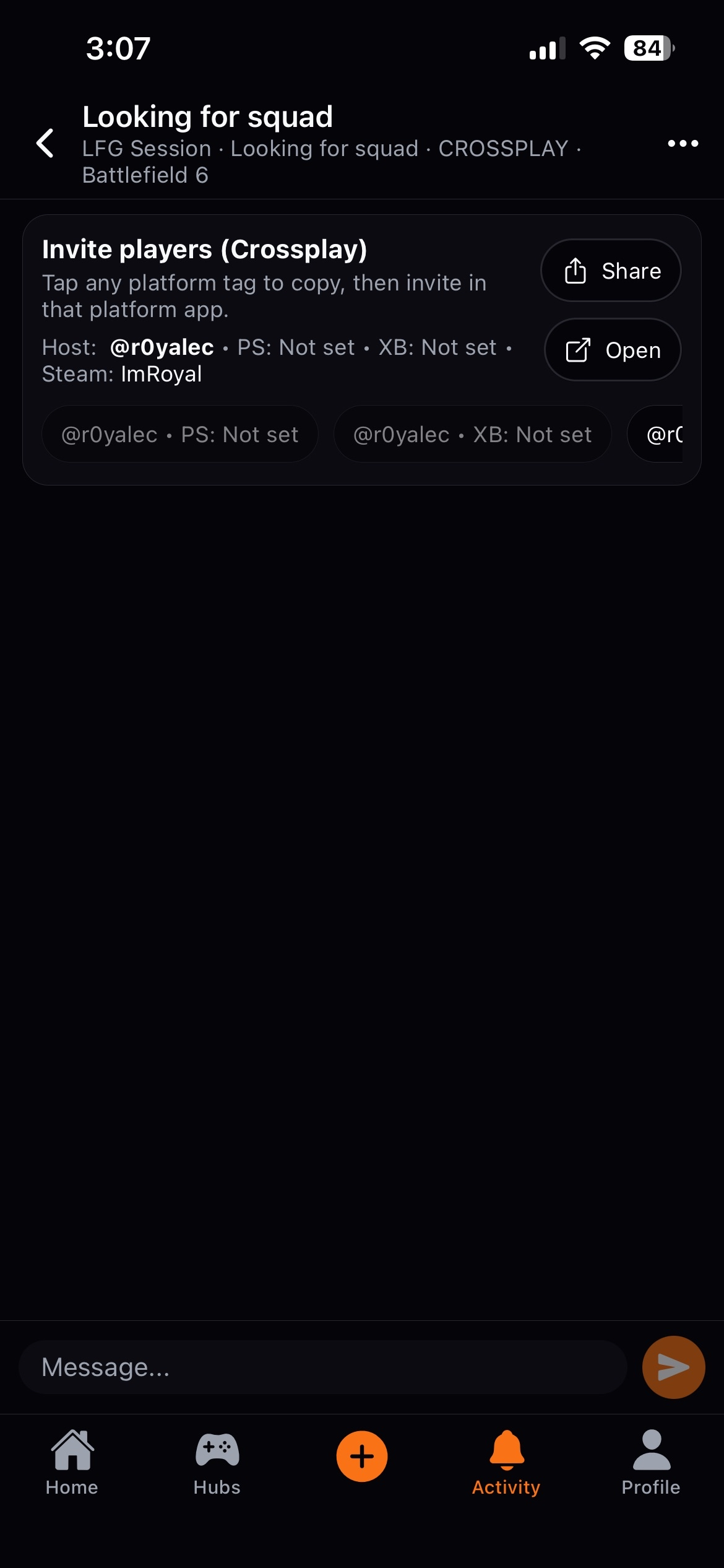 Clutch session chat and live sessions