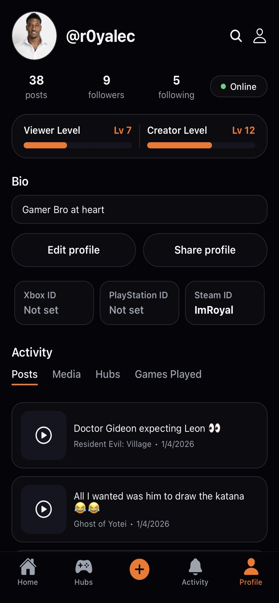 Clutch profile screen